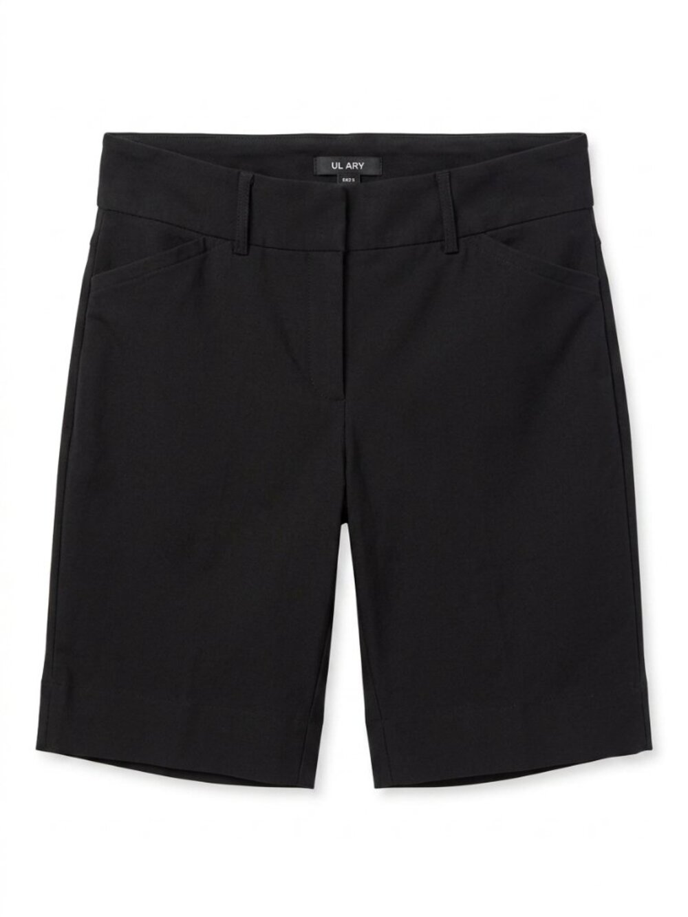Black Super Stretch Pull-On Bermuda Short